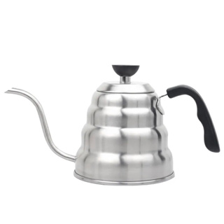 Coffee Drip Kettle Thermometer Thin Mouth Gooseneck Cloud Kettle Stainless  Steel Hand-Brewed Pour Over Tea Pot 1L/1.2L