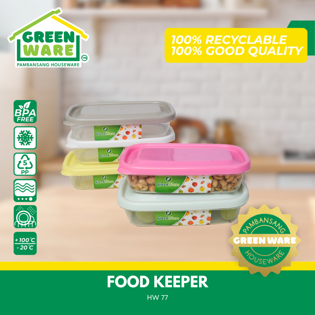 Greenware Rectngular Food Container Food Keeper Storage Tupperware HW