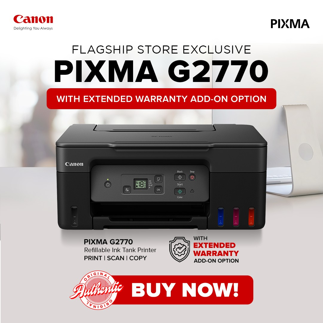 Canon PIXMA G2770 Printer Print, Scan, Copy (Flagship Store Exclusive) Shopee Philippines