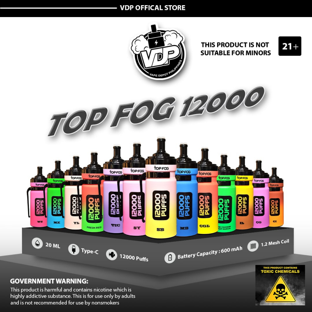 Topfog 12000 top fog dispo aladdin enjoy tumbler Vape Depot Philippines ...