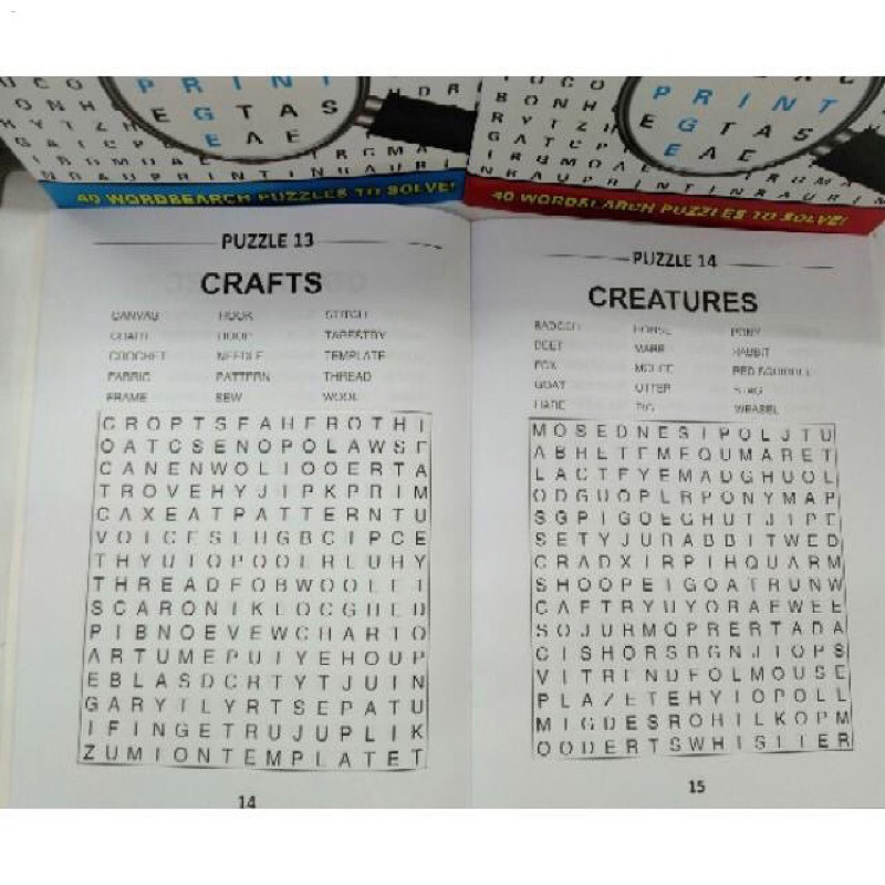 1pc or 4pcs set Large Print Word Search Puzzle Book | Shopee Philippines