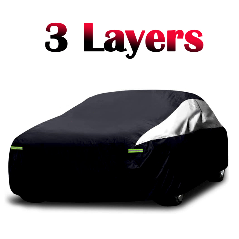 2023 New Car Cover Waterproof PVC Cotton 3 Layer Protection Prevent