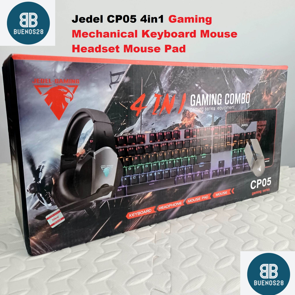 Jedel CP05 4in1 Gaming Mechanical Keyboard Mouse Headset Mouse Pad