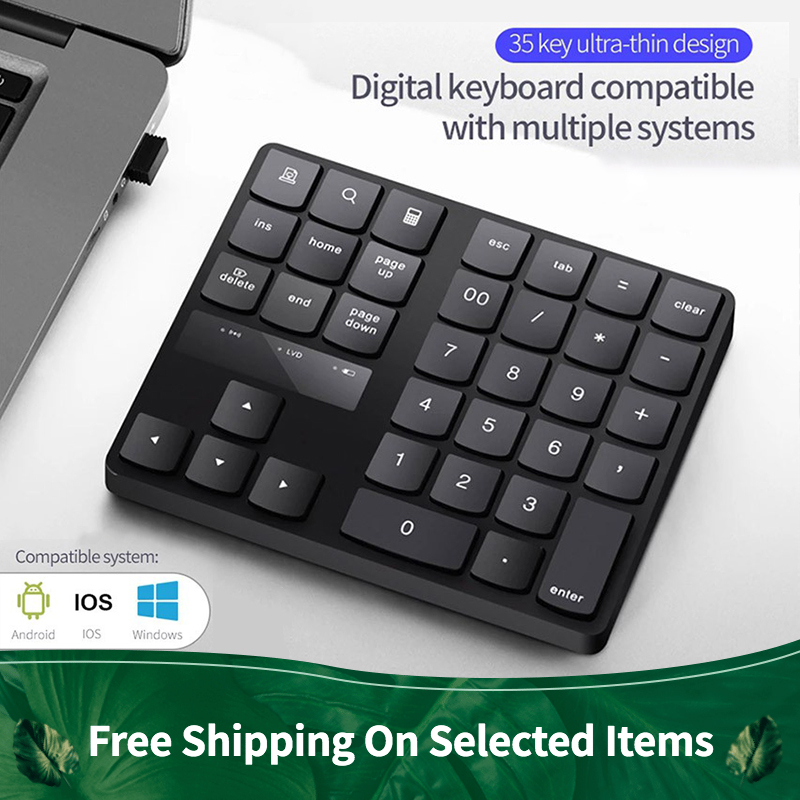 Ready Stock 2.4GHz 35 keys Mini Wireless Numeric Keypads Numpad For