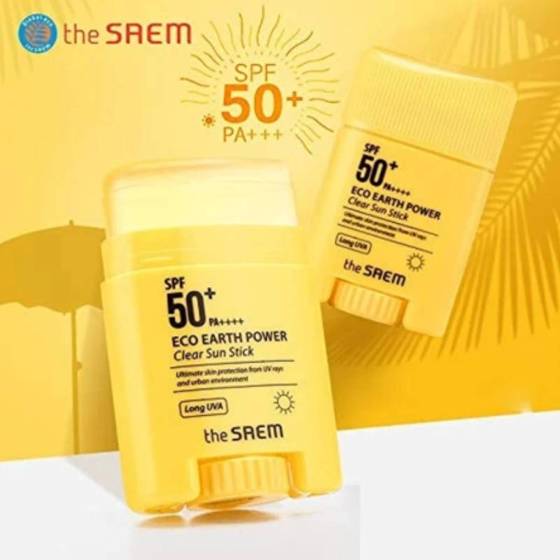 THE SAEM Eco Earth Power Clear Sun Stick SPF50+ PA+++ 16g UV Protective ...