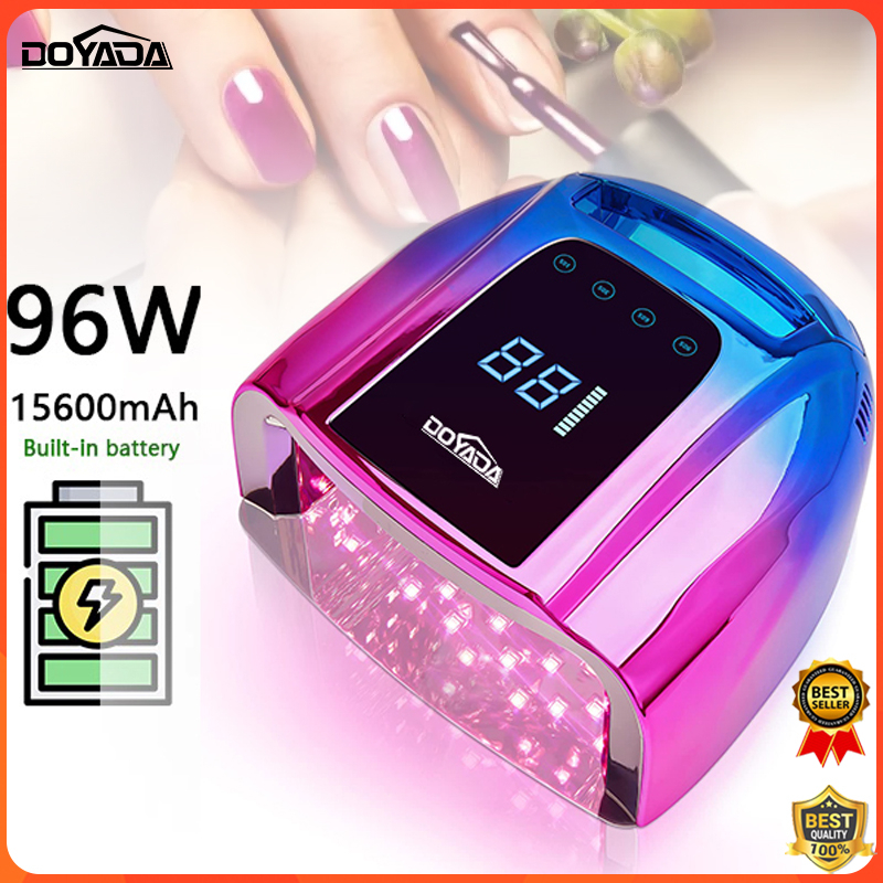 DOYADA Rechargeable 96W UV Red LED Light Nail Lamp Machine Portable