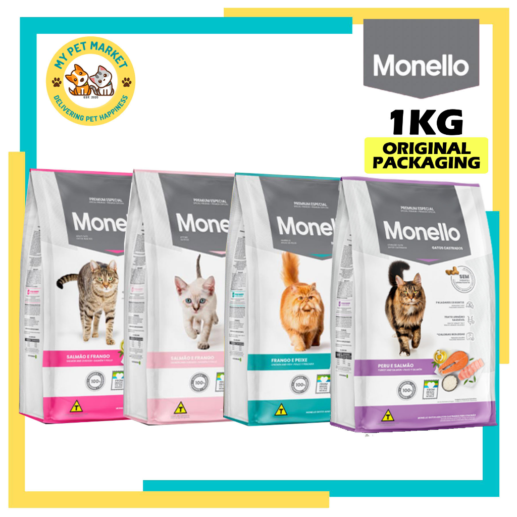 Monello Premium Cat and Kitten Dry Food 1kg Original Packaging Shopee Philippines