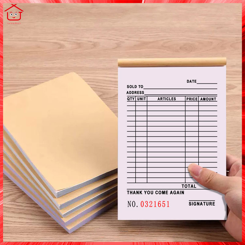 Receipt wholesale resibo carbonized receipt with carbon paper receipt