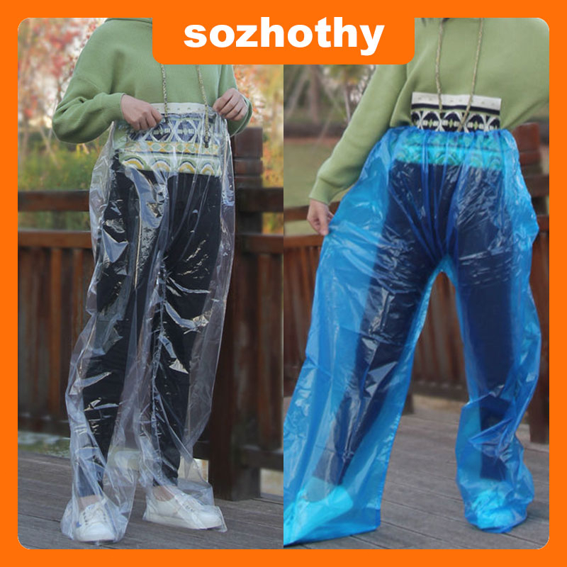 Disposable Clear PVC Trousers Plastic Pants Fishing Waterproof