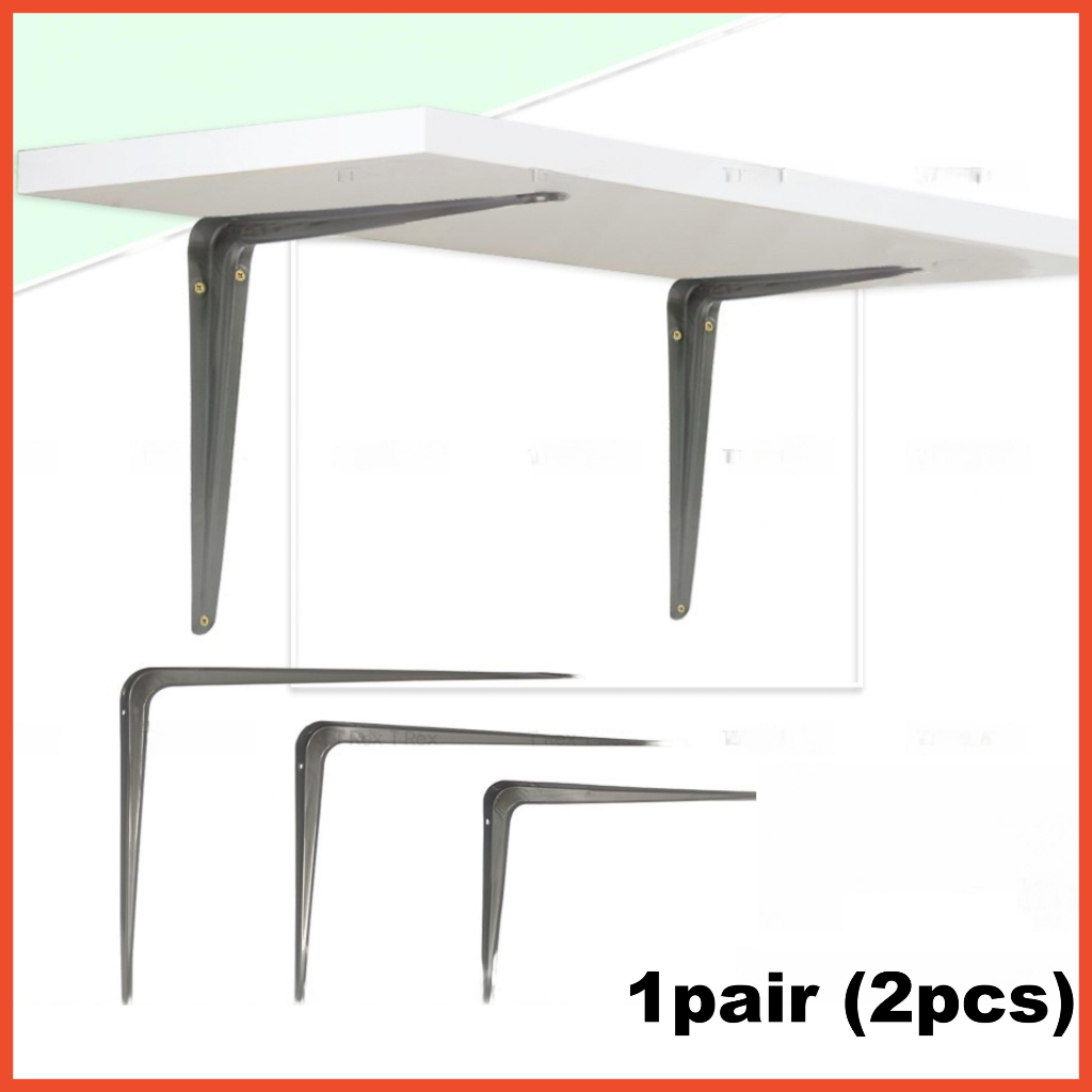2Pcs Wall Shelf Bracket Hanging Wall Mounted Shelves with Many Sizes No Screws Included Shopee