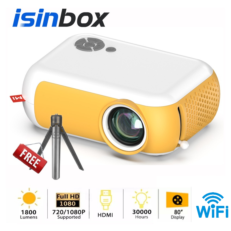 isinbox A10 WiFi Phone Projector 1080p HD Supported Wireless Screen