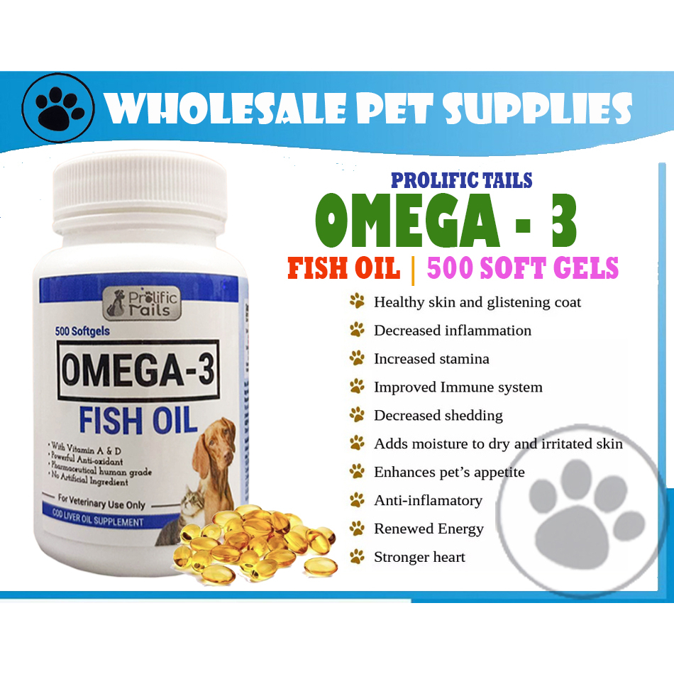 Pure Deep Sea Fish Oil Omega 3 (supplement For Dogs And Cats) 500 Soft 