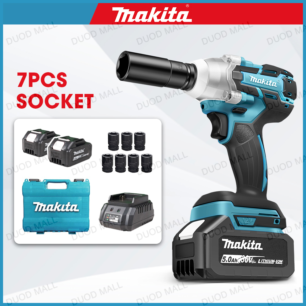 Makita 5.0Ah 36V Electric Impact Wrench Cordless Brushless Ratchet