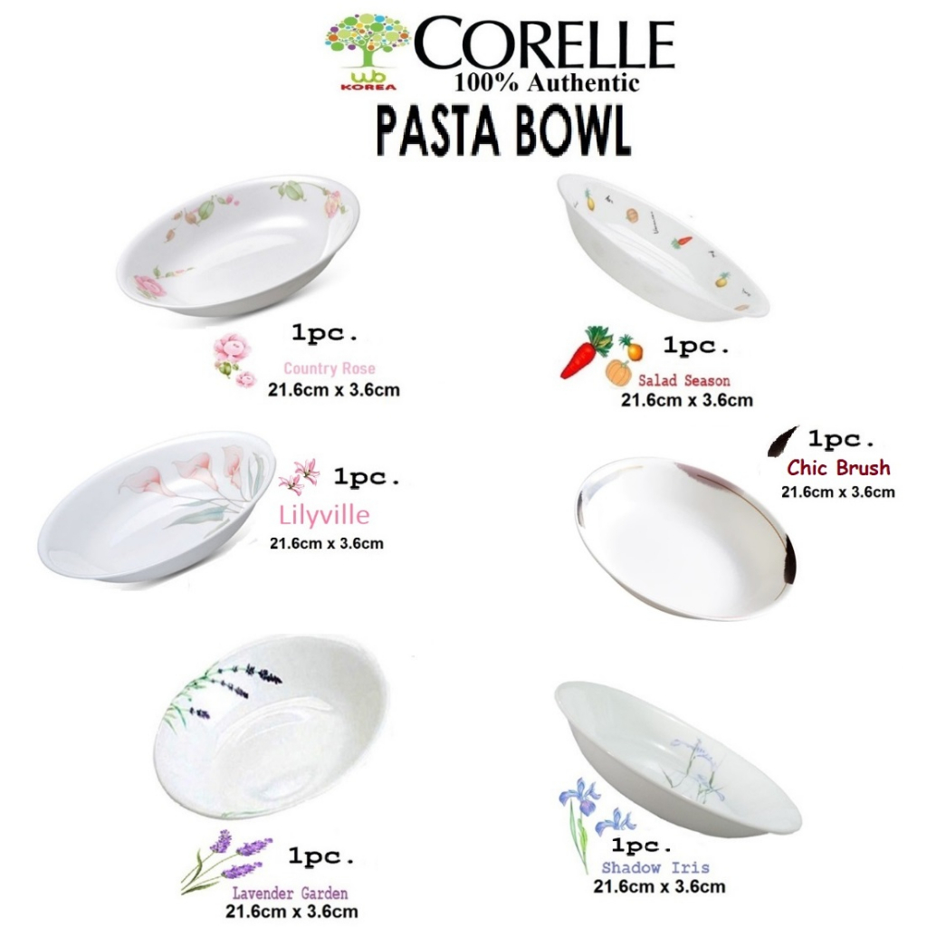 CORELLE Pasta Bowl 21.6cm X 3.6cm 1pc. | Shopee Philippines