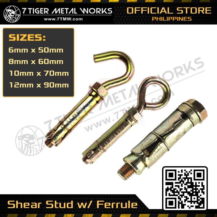 shell anchor / eye / bolt / hook type expansion anchors / concrete