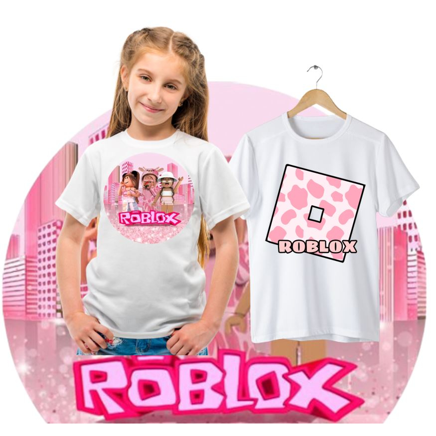 ROBLOX GIRL WHITE SHIRT FOR KIDS AND ADULTS. SUBLIMATION PRINT