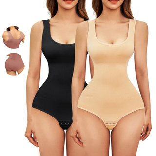 High-Waisted Buckle Abdominal Shapewear Suspenders Open Crotch One