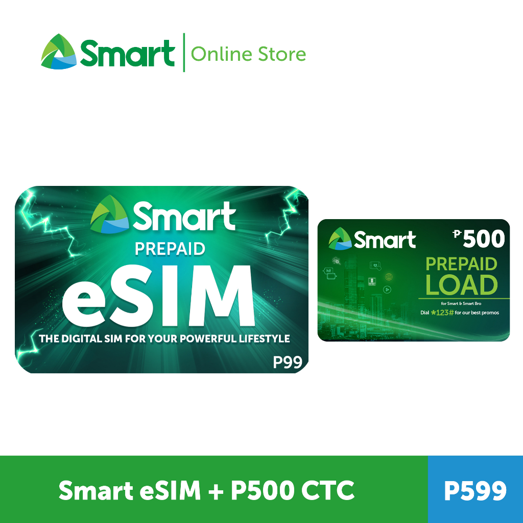 Smart Esim With 300 Or 500 LC Shopee Philippines