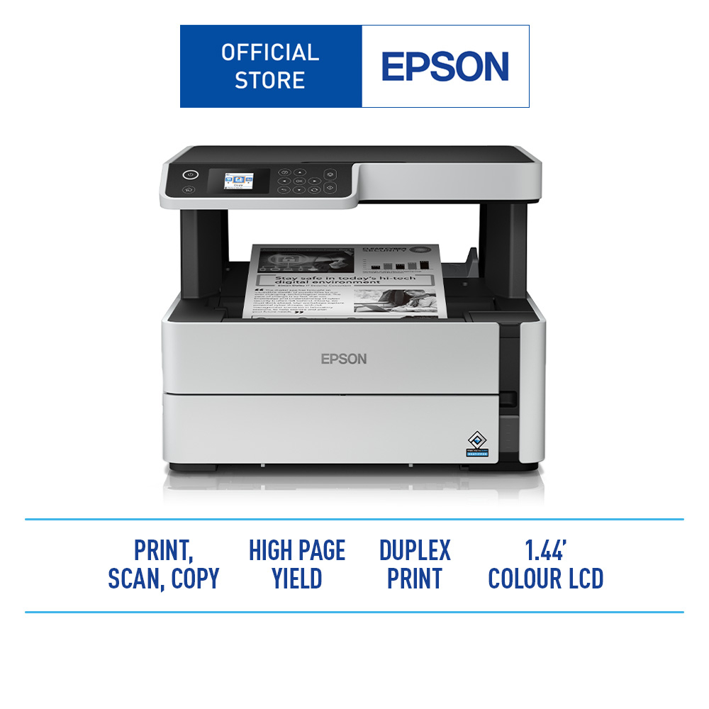 Epson EcoTank Monochrome M2140 AllinOne Ink Tank Printer Shopee