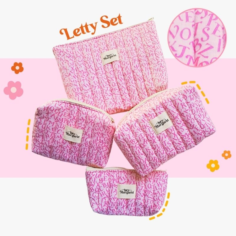 LETTY Set | Handmade Quilted Toiletry Bag Make-up Pouch Organizer Gift ...