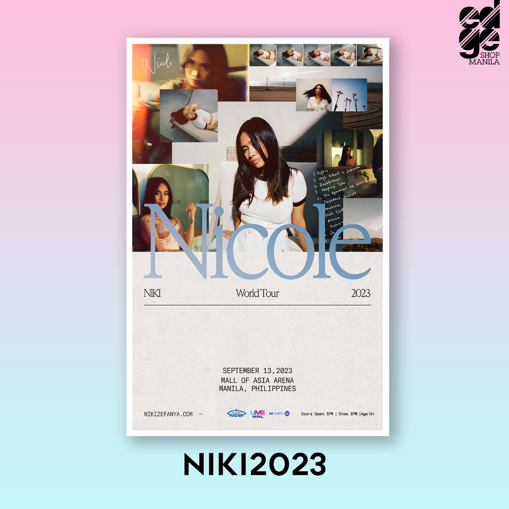 NIKI IN MANILA Concert Posters ( 305mm x 470mm ) | Shopee Philippines