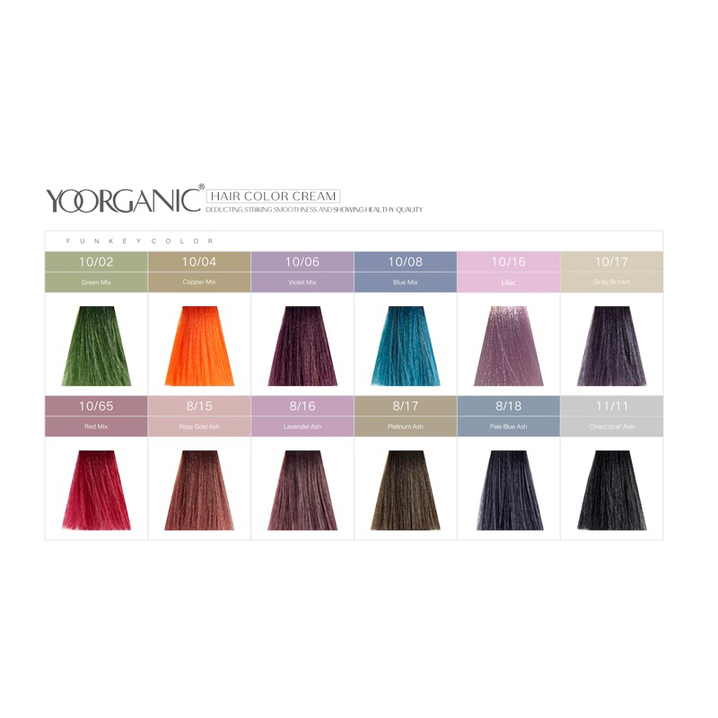 Yoorganic Hair Color Cream (Natural, Blonde, Copper, Funkey Colors ...