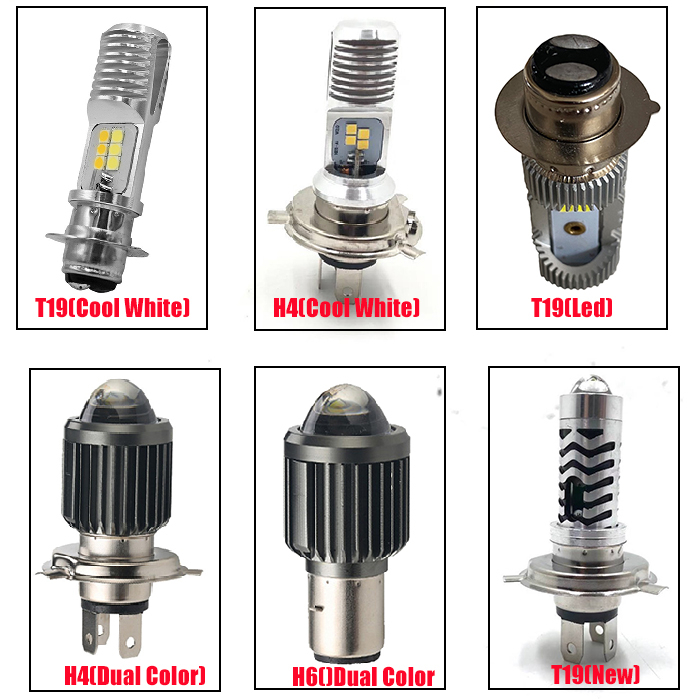 Motorcycle Headlight LED Bulb T19/H4 Headlight Components | Shopee ...