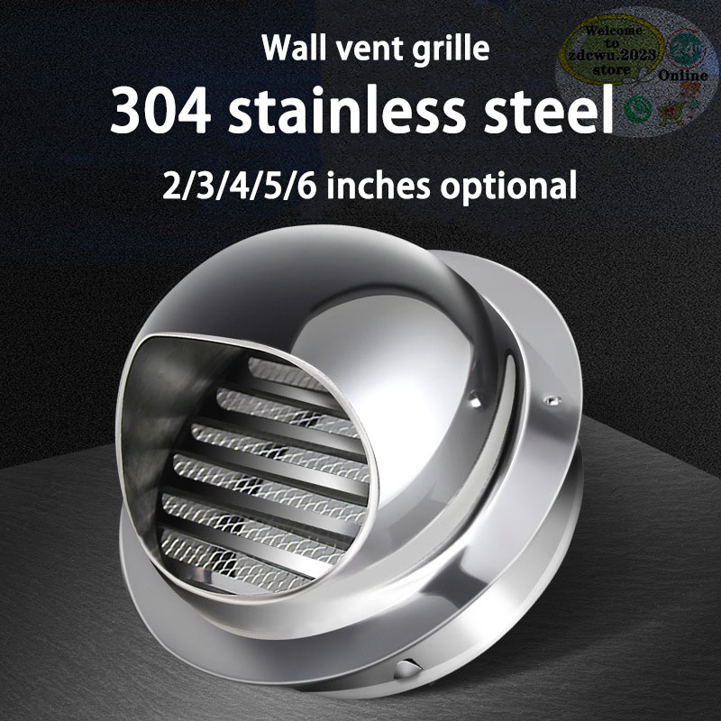 304 Stainless Steel Wall Air Ducting Ventilation Outlet Hemisphere ...