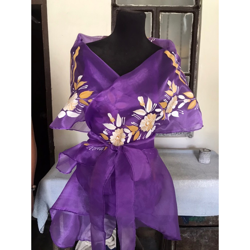 Hand painted filipiniana sales