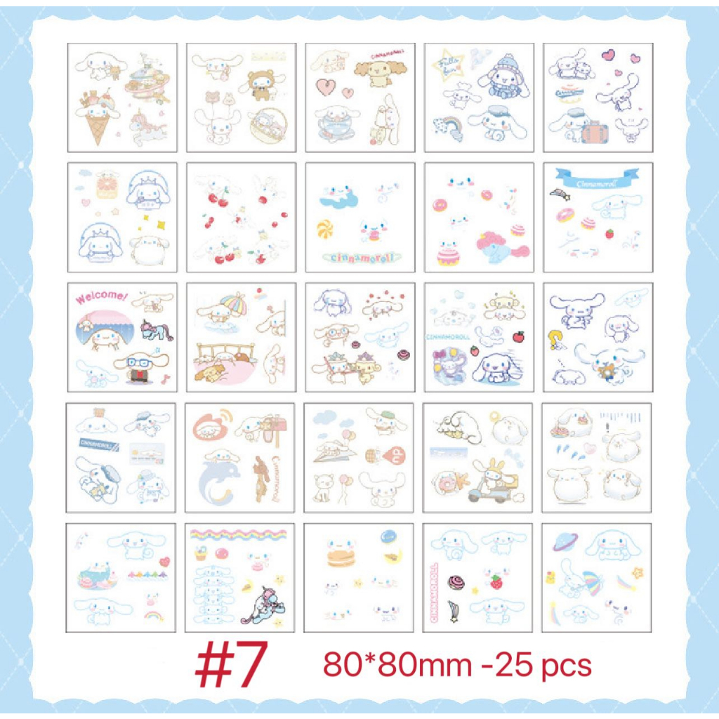 25 pcs/100 pcs Cute cartoon boxed sticker pvc goo card sticker set ...