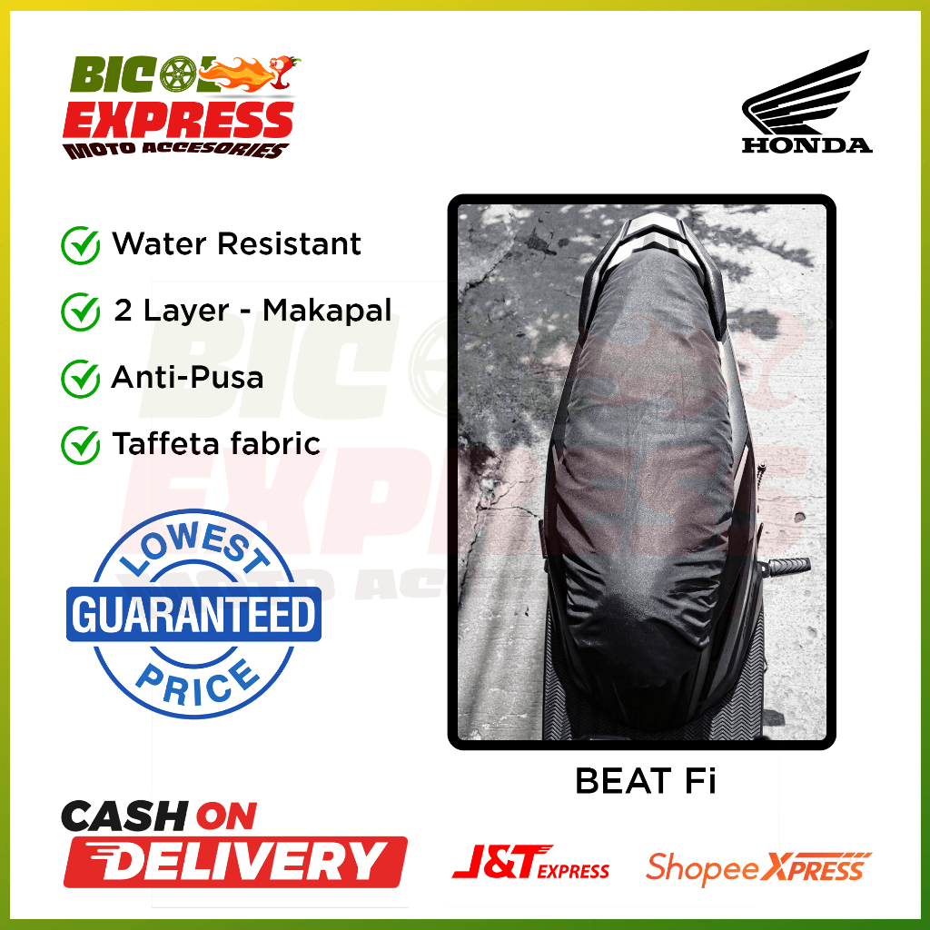 Honda Beat Fi Seat Cover | Anti-pusa / Scratch proof | Water Resistant ...