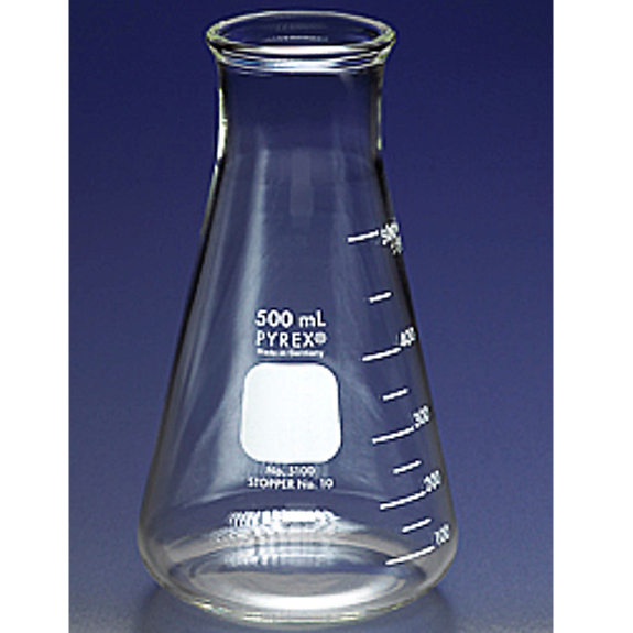 PYREX Erlenmeyer Flask, Wide Mouth, Glass (Titration Flask) Shopee
