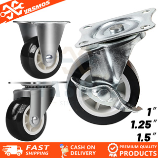 12pcs Base Universal Pulley Casters Wheels 360 Degree Rotation Wheels  Swivel Wheels Stainless Steel Self Adhesive Caster Wheels Transfer Roller  PVC No