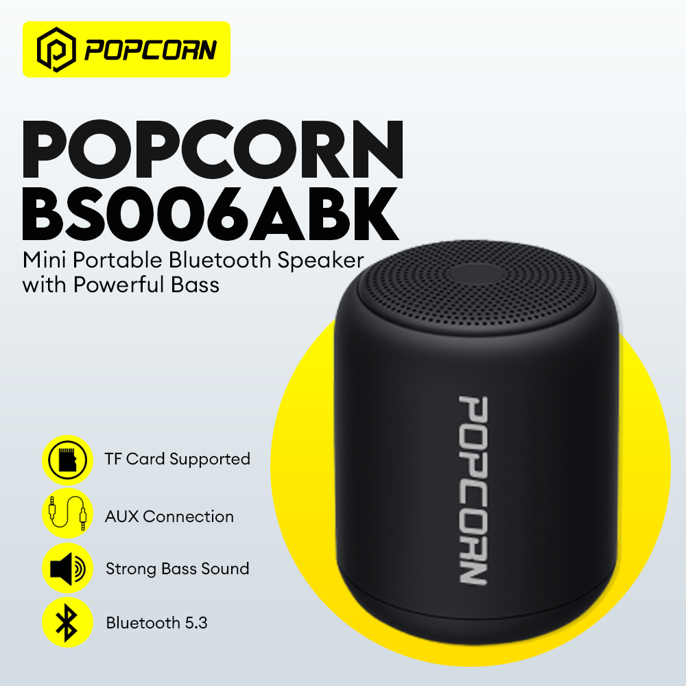 Popcorn Portable Mini Bluetooth 5.3 With Mic Lightweight IPX5