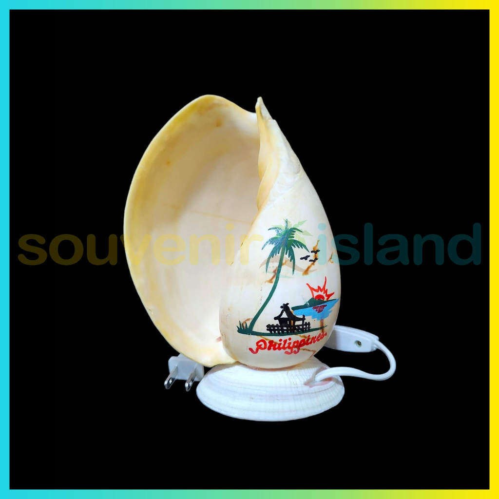 Seashell Shell Table Lamp (#8 MELON) Philippine Souvenir | Shopee ...