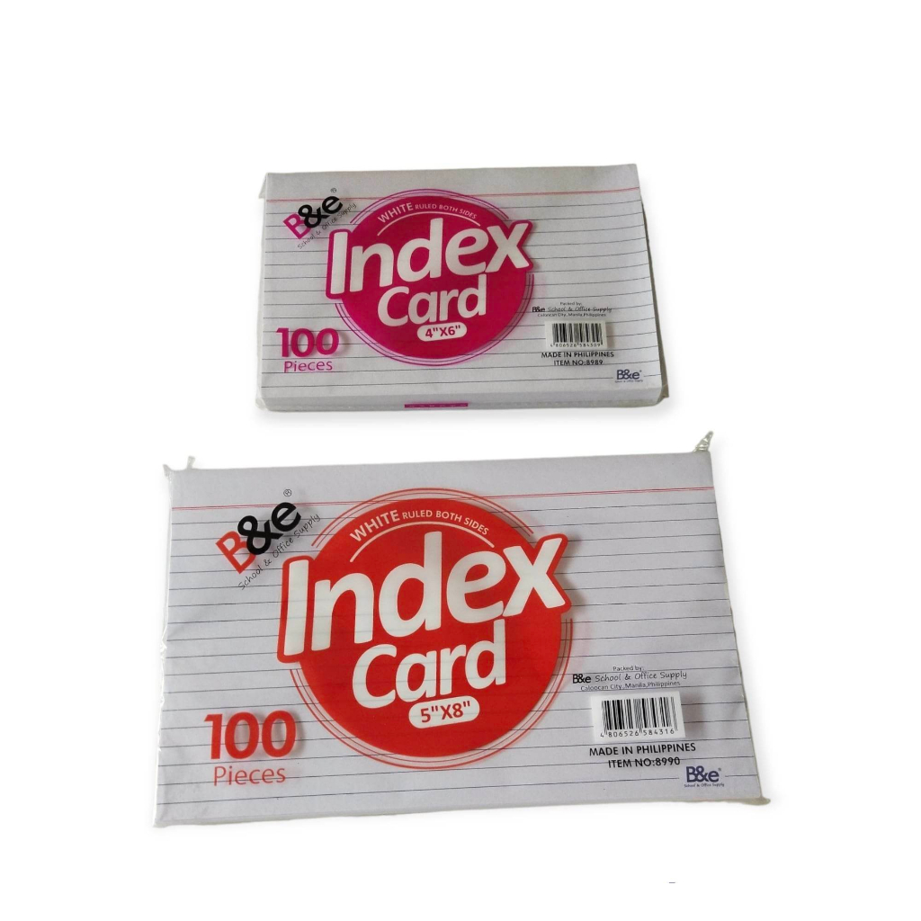 Index Card 100pcs per pack | Shopee Philippines