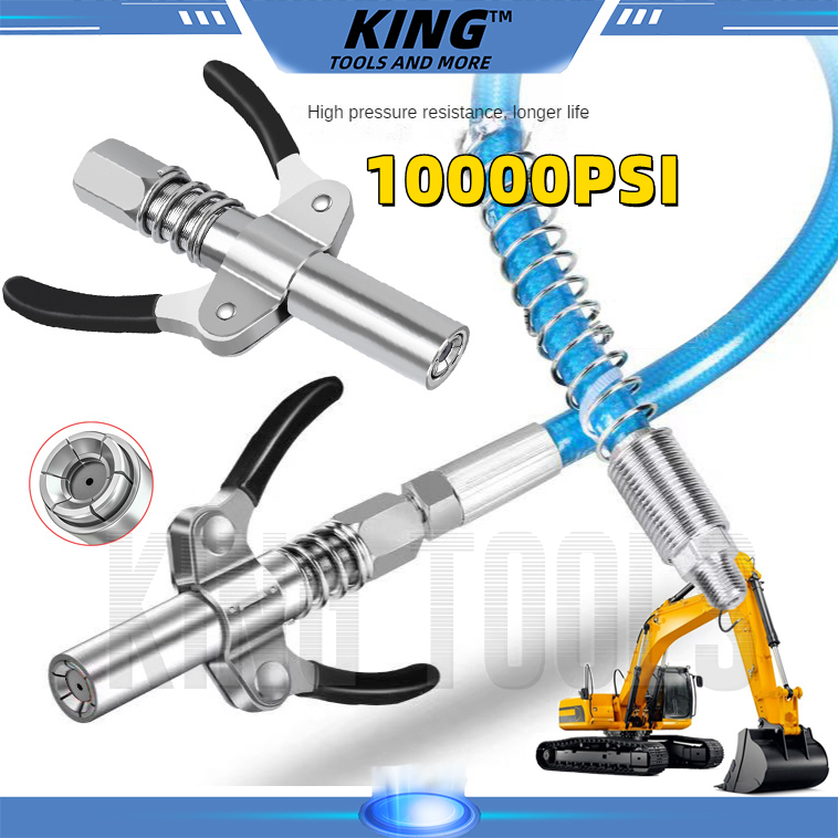 HeavyDuty Quick Release Grease Gun Coupler Two Press Easy to Push