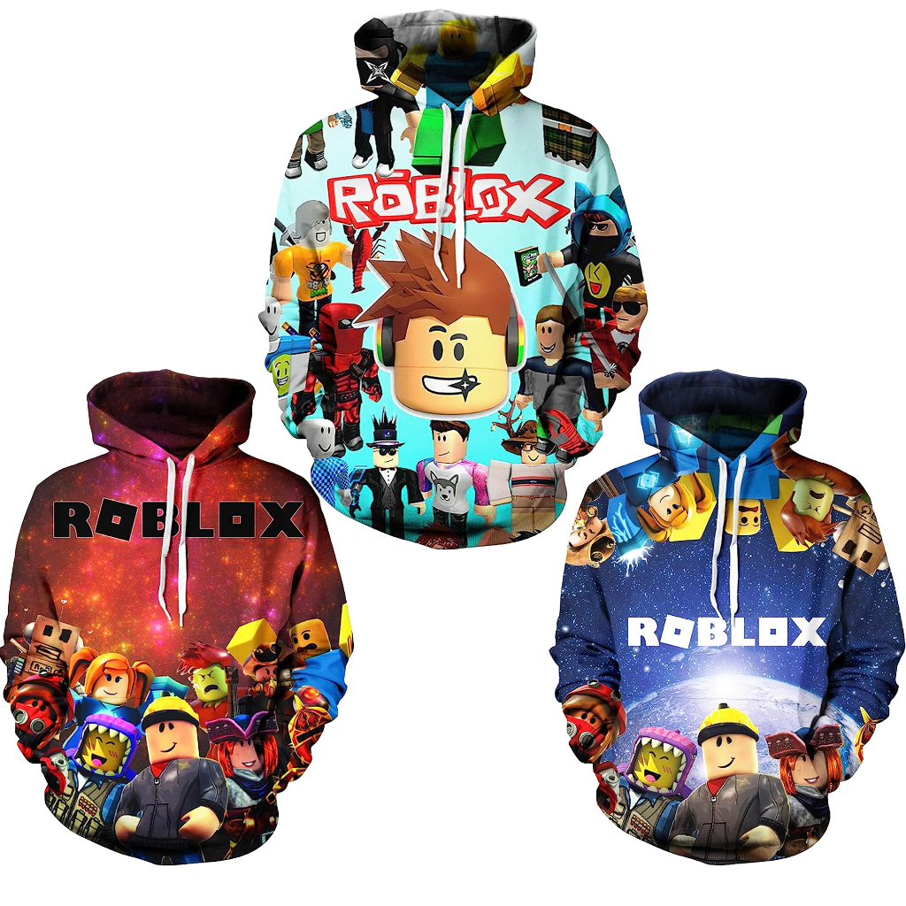 Roblox Jacket With Hoodie for Kids Children's Game Printed Long Sleeve