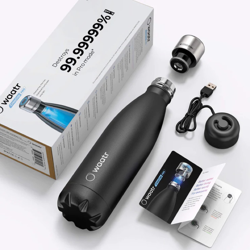 Waatr Crazy Cap Pro Self- Cleaning Water Bottle Time Best Inventions ...