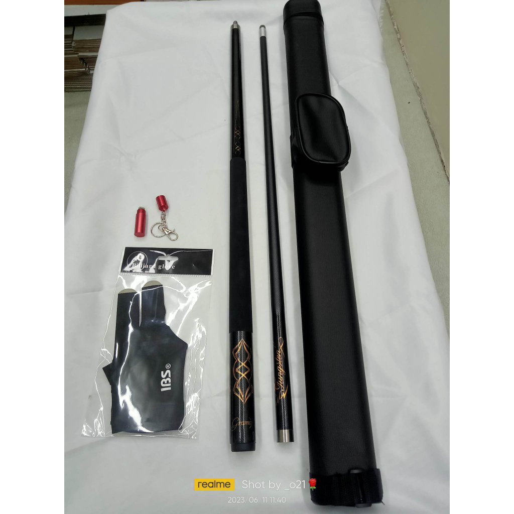 1pc.Tungsten Gramax Graphite Biiliard Cue Stick with 1x1 Hardcase and ...