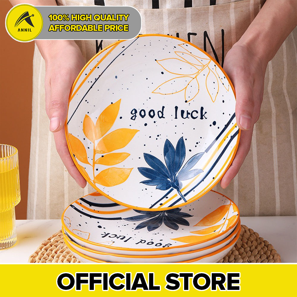 Annil Ceramic Creative Dinner Plate, Microwavable Bowls, Dishes and