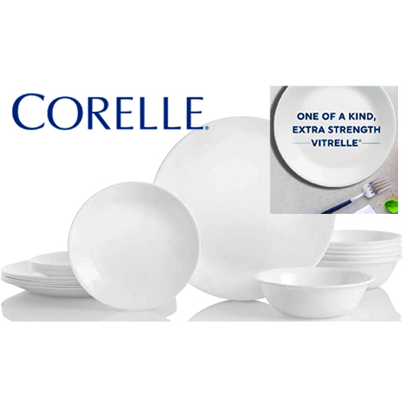 Corelle Vitrelle 18-Piece Service for Dinnerware Set, Triple Layer Glass  #AllOnDemand