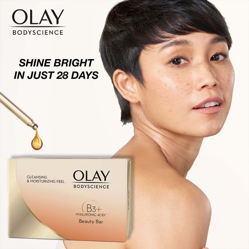 OLAY BODY SCIENCE BEAUTY BAR CLEANSING & BRIGHTENING SOAP 85g (2023MFD