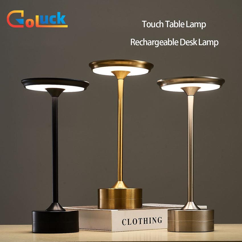 Wireless Table Lamp Touch Sensor Rechargeable Desktop LED Reading Lamp
