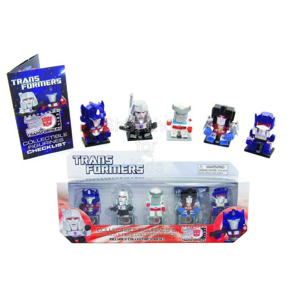 Transformers 5pack Collectible Figurines and 3D Puzzle Piece Collector