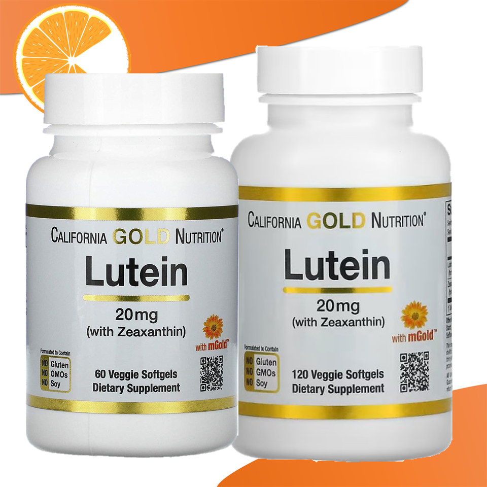 California Gold Nutrition Lutein 20mg With Zeaxanthin 60/120 Veggie ...