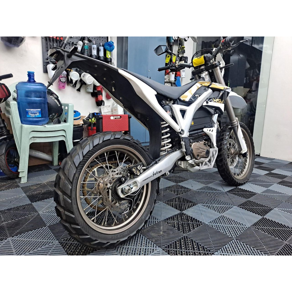 View of IUVWISN Motorcycle Rear View Side Mirror Handlebar Mirrors CNC for ...