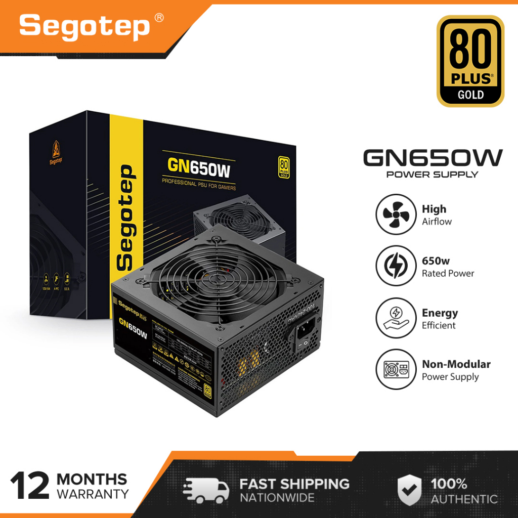 Segotep GN650W Non-Modular 80 Plus Gold Power Supply | Shopee Philippines