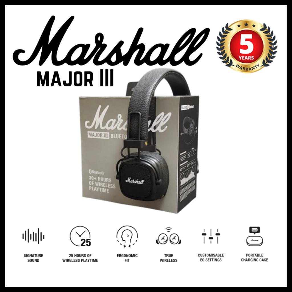 Philippines Marshall Major III 3 Wireless Premium Headphones New