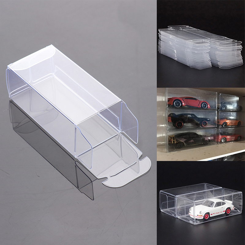 20pcs PVC Clear Display Boxes Toy Car Model Dust Proof Storage Box